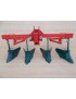 BUTEUSE DOUBLE (rouge) MOTOCULTEUR